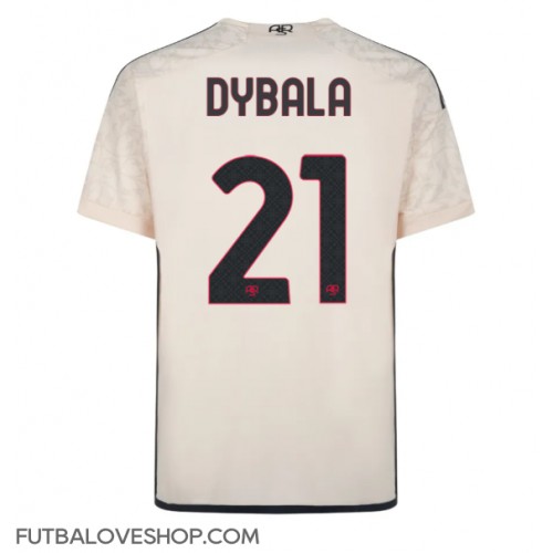 Dres AS Roma Paulo Dybala #21 Preč 2023-24 Krátky Rukáv